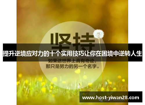 提升逆境应对力的十个实用技巧让你在困境中逆转人生