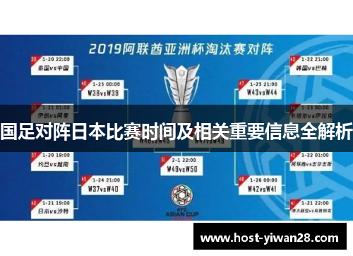 国足对阵日本比赛时间及相关重要信息全解析 国足对阵日本比赛时间及相关重要信息全解析